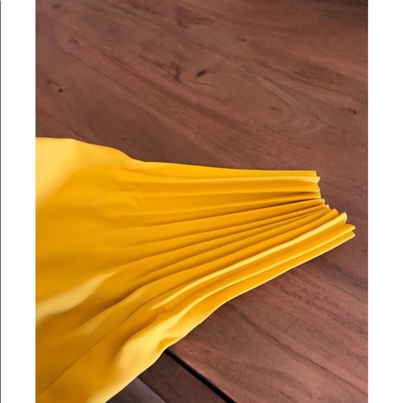 COS Yellow Top with Pleated Hems - Picture 7 of 9